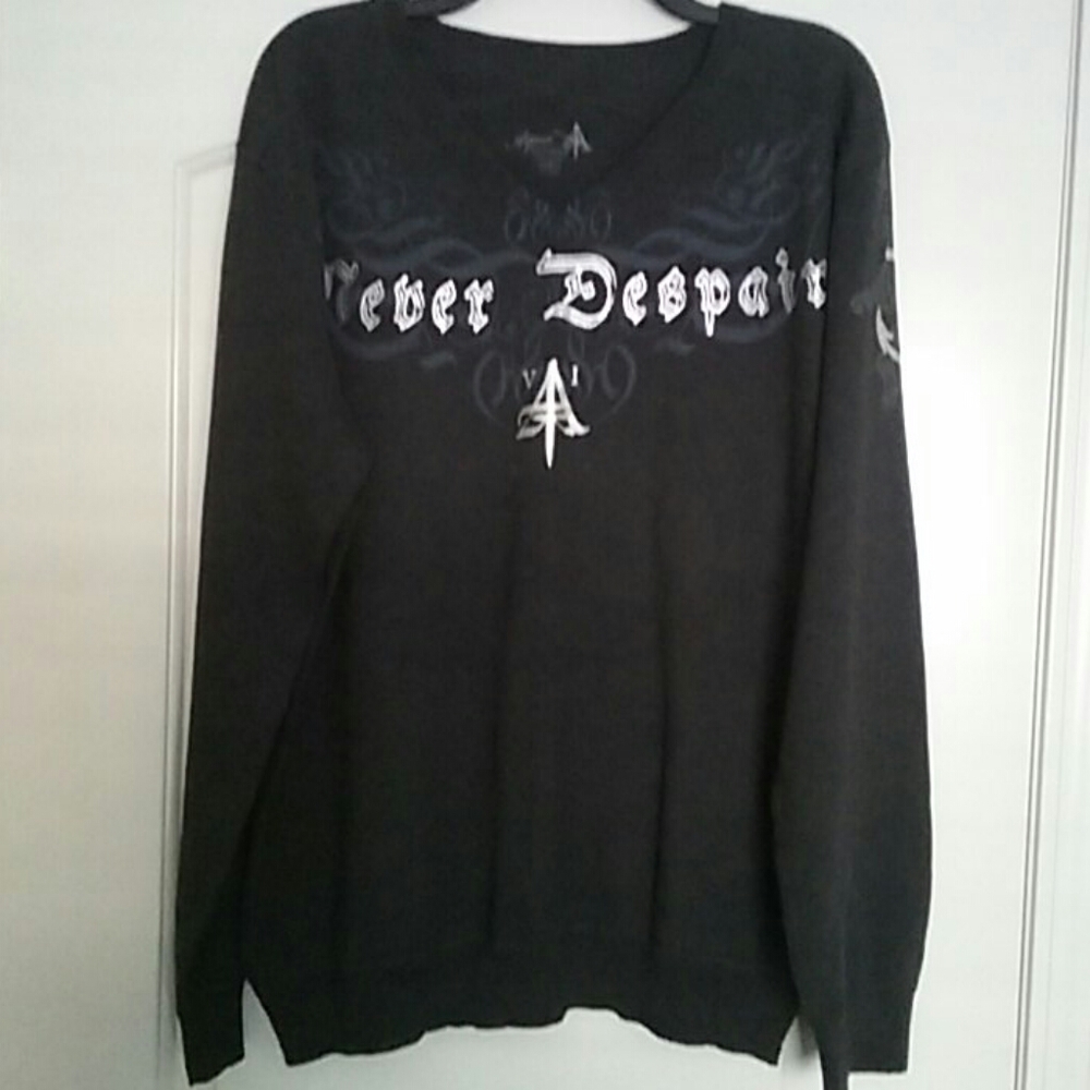 "Aqua" Sweaters V-neck Cotton/Cashmere Grey XXL